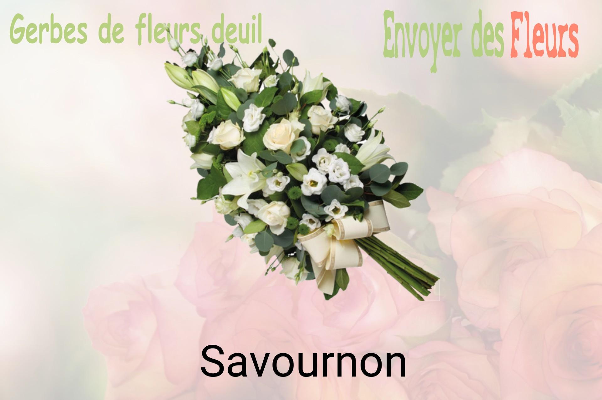 Gerbe de fleurs de deuil livrée à Savournon